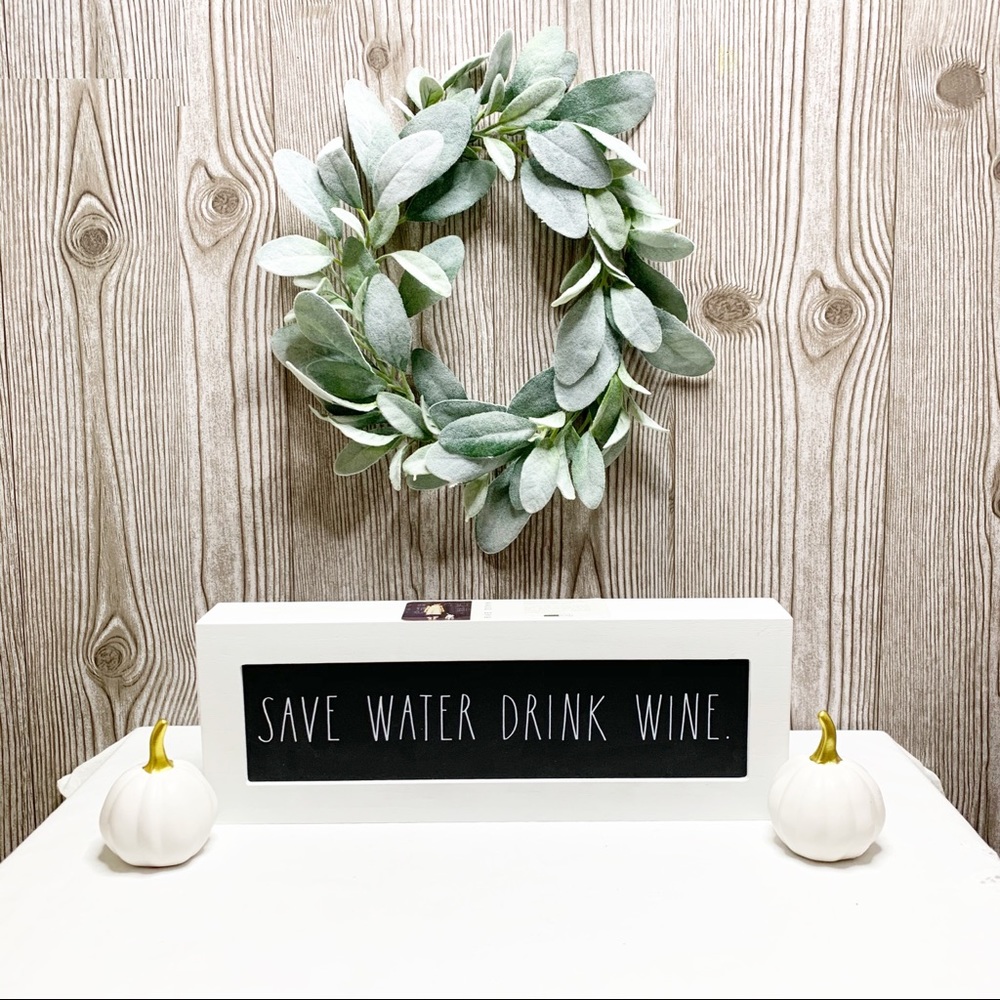 NWT🍷Rae Dunn SAVE WATER DRINK WINE Sign - Picture 10 of 10
